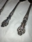  4  International 1847 Rogers Charter Oak Silverplate Teaspoons   Cold Meat Fork