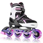 Adjustable Inline Skates For Kids   Adults  Light Up Wheels  Roller Blades 5-12