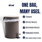 Plasticplace 7-10 Gallon High Density Trash Bags  Clear  6 Microns  1000 Count