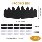 10-pack Black Baseball Cap Inserts  Flexible Washable Hat Shaper Liner For Sn   