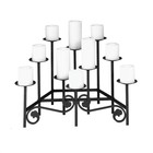 Minuteman International Cathedral Wrought Iron Hearth Fireplace Candelabra