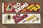 Lot Of 4 Vintage Nfl Football Washington Redskins Bumper Stickers - Unused