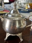 Vintage Silver Plated 4 Footed Creamer W decorative Design