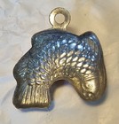One Vintage 2 5  Small Copper Koi Fish Wall Hanging Tin Lined Jell-o Mold 12 Ava