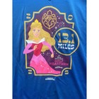 Rundisney Aurora Princess Half Marathon Blue V Neck T Shirt Womens Small
