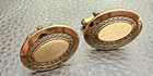 Lot 2 Pair Vintage Hickok Gold Tone Oval Cufflinks Men   s Cuff Links