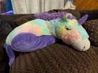 Pillow Pets Glow Pets Light Up Rainbow Stuffed Plush Unicorn W  Night Light 17 
