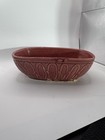 Vintage Cookson Pottery Mauve Ceramic Planter Art Deco Scroll Design Mid Century