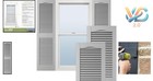 Lifetime Vinyl Shutters 12w X 31h Open Louver Cathedral Top Paintable