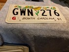 South Carolina License Plate Gwn 276 1991 Wren Bird Design