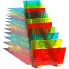 12 Sheets Textured Transparent Stained Glass Sheet 4x6 Inch Stained Glass Sup   