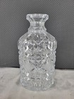 Vintage Cut Crystal Liquor Wine Decanter Glass Bottle Round Shape - No Stopper 