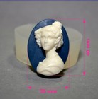Lady Silicone Mold Cameo Resin Polymer Clay Sugarcraft Mold