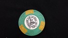  25 Horseshoe Casino Chip  Green With Diswrl Mold 1969
