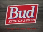 3 Pcs Bud King Of Beers Patch Iron On Embroidered Or Sew On Shirt Jacket Bag Hat