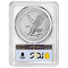 2025  1 American Silver Eagle Pcgs Ms70 Fdoi Flag Label