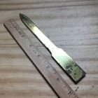 Vintage Brass Blue Enameled Metal  holland America Line  Handle Letter Opener 7 