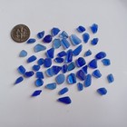 Cobalt Blue Sea Glass  50 Micro Small Tiny Pieces  Surf Tumbled  Nyc Beach