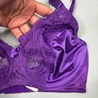 Vintage Lilyette Bra 32dd Underwire Purple Lace   Satin Soft Cup Adjustable 878