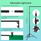Backdrop Stand Kit With 85w Led Lighting  8 5x10ft Background For Photography