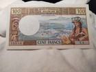 French Pacific Terrotories Bank Note 100 Cent Francs Institut D emission D outre