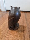 Hand Carved Vintage Ironwood Horned Owl Wooden Sculpture