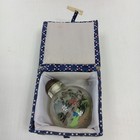 Vintage Chinese Reversed Signed Painting Snuff Bottle In Original Box