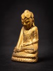 Antique Wooden Burmese Buddha Statue From Burma  myanmar   19th Century
