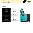 Horse Hood Slinky Zippered With Face Mane Braid Shoulder Guard   Xxs To Xxl Size