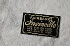 1890 Fairbanks Scale  invinsable  Parts Weigh Scale Brass Plaque