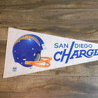 Vintage Original 1970s San Diego Chargers 3d Helmet Logo Full Size Pennant