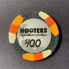 Rare  Hooters Las Vegas Nevada  100 Casino Chip 2006 Obsolete Hooters Girl