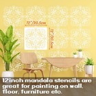 Wall Stencils For Painting Large Pattern  9pcs 12 12 Inch  Square Pattern