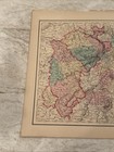 Antique C  1855 Germany No  2 Jh Colton Hand Colored Map 16 75x14 25   
