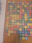 Vintage Wood Alphabet Blocks Lot 169 Embossed Abc Number Disney Mickey Mouse Toy