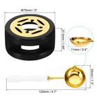 Wax Stamp Seal Kit Wax Seal Warmer With Melting Spoon Melt Stove White Black