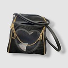 Juicy Couture Black Give Me Treats Small Pet Carrier Travel Bag