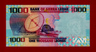 Sierra Leone 1 000 1000 Leones 2021 Unc Banknote - New Date  last Issue  Pick-30