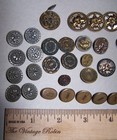 Antique Brass And Other Metals Victorian Buttons 