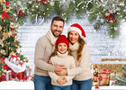 7x5ft Christmas Photography Backdrops Rustic White Wooden Wall Background Winter