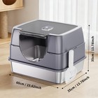 Enclosed Cat Litter Box With Scoop  Side Entry Cat Litterbox For Kitty multi-cat
