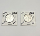Philippines 50 Centavos  1944-45-s Silver  Lot Set Of 2  Extremely High Grades