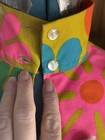 Vtg Nwot Psychedelic Hawaiian Cotton Tina Aloha Shirt Mini Dress Tiki 70s S