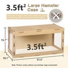 Large Hamster Cage Hamster Habitat With Acrylic Windows Small Animal Hutch Wood