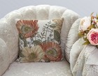 Tssohu Vintage Flowers Pillow Cover Rustic Cotton Linen Decorative Square Thr   