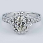 Elegant 2 5 Ct Oval Cut Moissanite Ring 925 Sterling Silver Engagement Wedding B