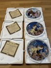 3 Beauty And The Beast Disney Plates Vintage Knowles With Coa