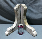 Pair Shabby White 10x13 Wood Chic Decorative Porch Brackets Vtg Corbels 1787-25b