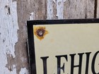 Vintage Lehigh Valley Railroad Porcelain Sign Old Pennsylvania Train Track Rail