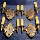 Set Of Four 4 Two Arm Antique Riddle Co  Sconces Beautiful Rewired 35j